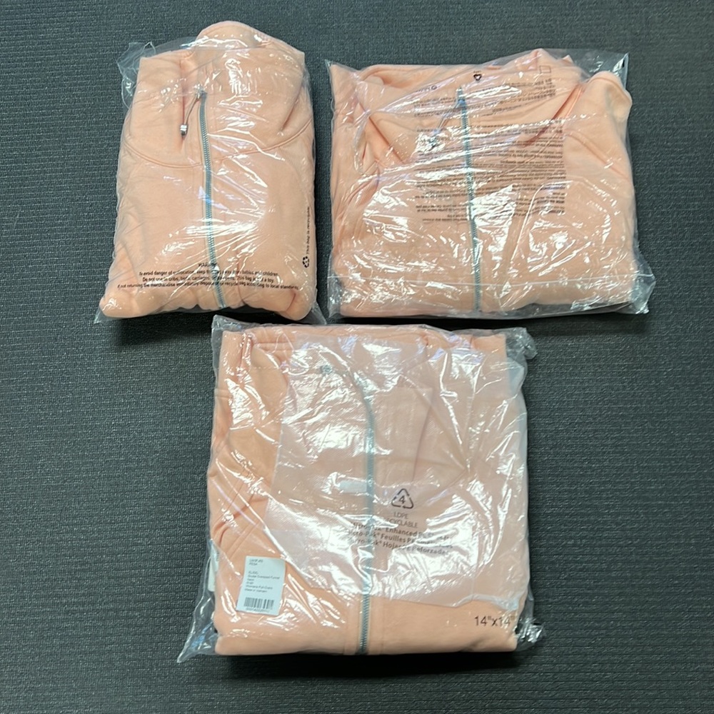 ❤️LULULEMON SCUBA OVERSIZED FUNNEL NECK HALF ZIP HOODIE-PEACH SATIN-M/L & XL/XXL - Picture 10 of 13